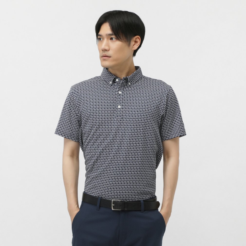 Titleist Men's Golf Wear Jacquard Button-Down Shirt TMPMS117J