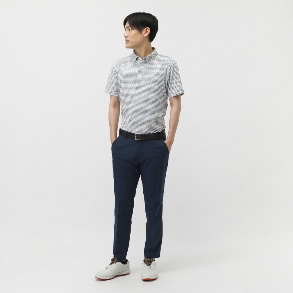 Titleist Men's Golf Wear Jacquard Button-Down Shirt TMPMS117J
