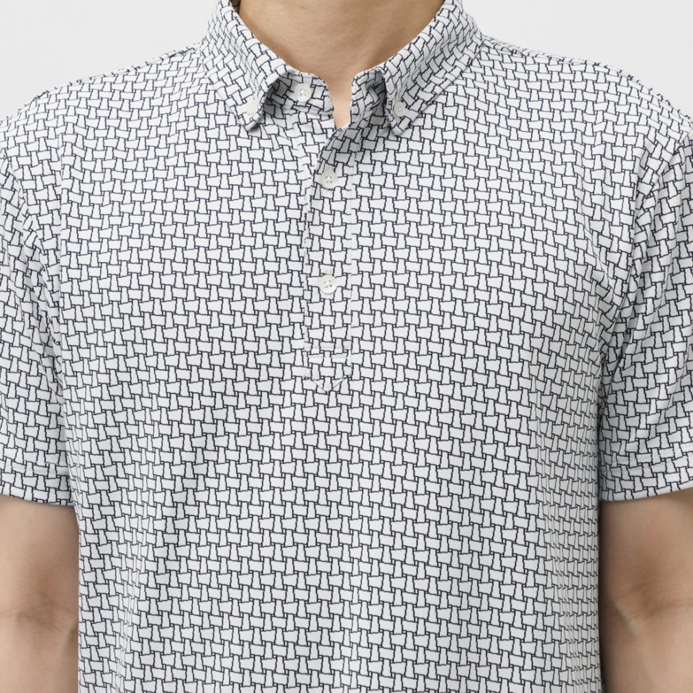 Titleist Men's Golf Wear Jacquard Button-Down Shirt TMPMS117J