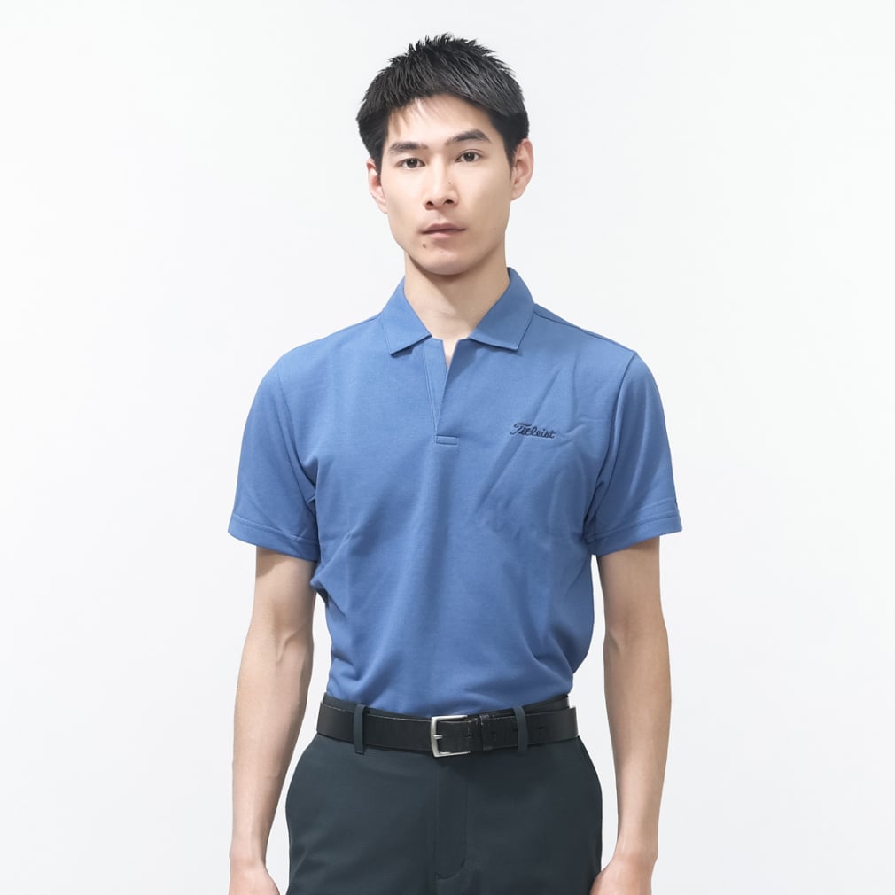 Titleist Men's Golf Wear Linen Blend Piqué Shirt TKPMS115J 6665206038