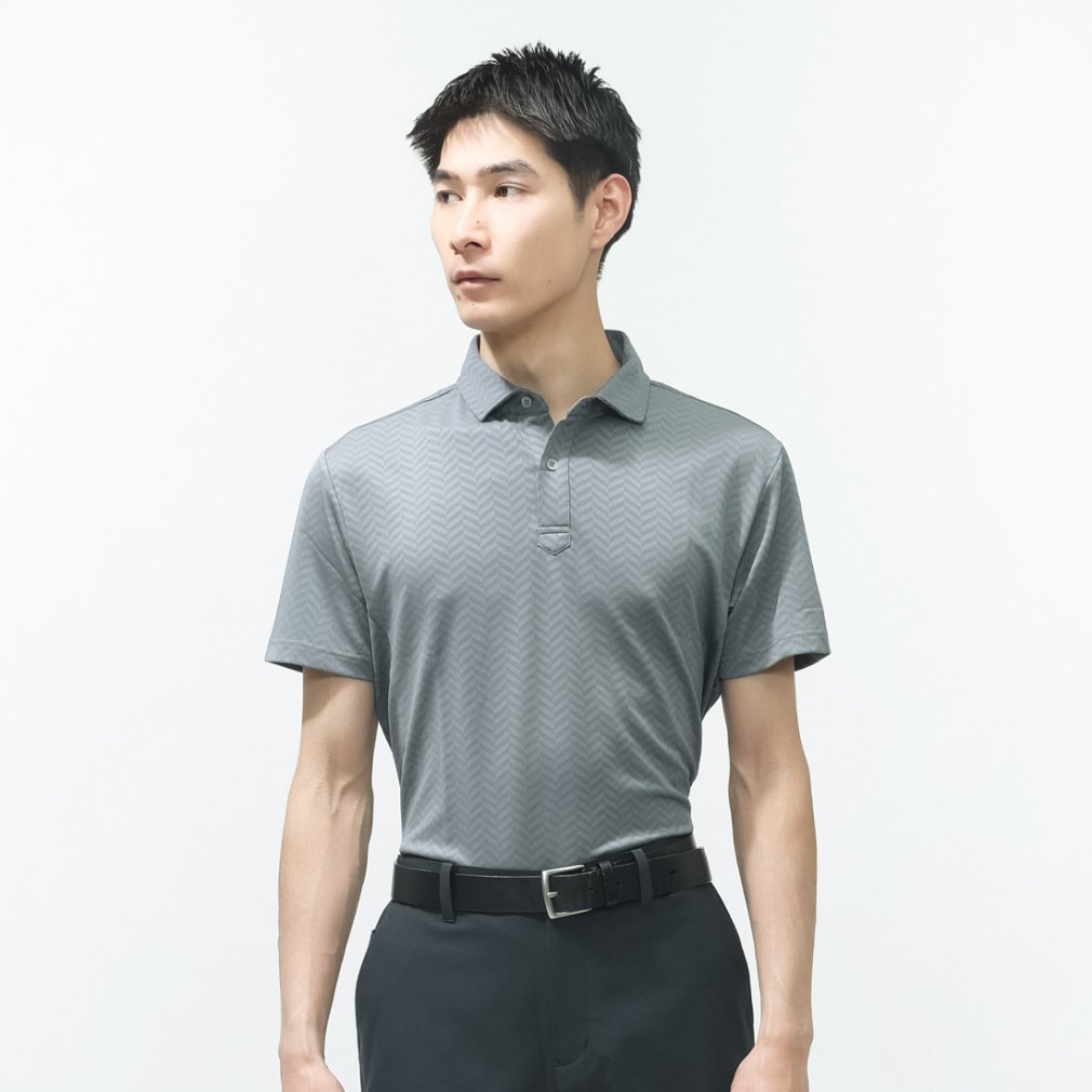 Titleist Men's Golf Wear Herringbone Jacquard Shirt TKPMS121J 6665206991