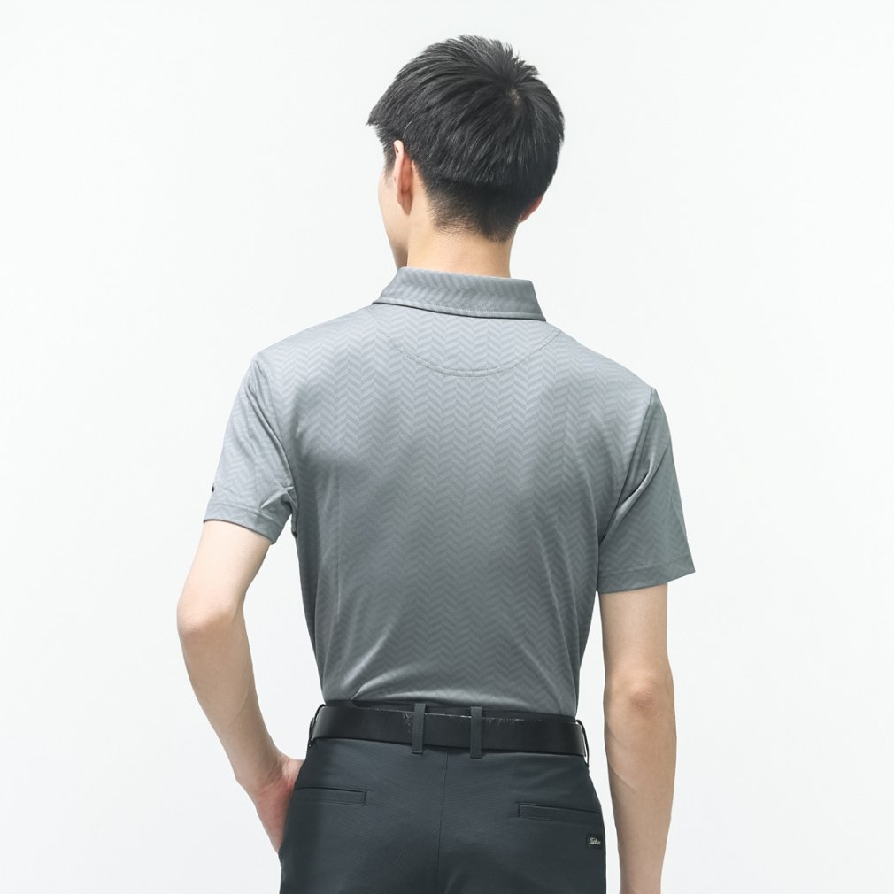 Titleist Men's Golf Wear Herringbone Jacquard Shirt TKPMS121J 6665206991