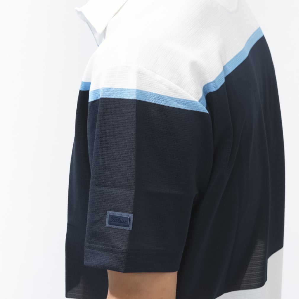 Titleist Men's Golf Wear Yarn-Dyed Color Block Shirt TLPMS122J 6665530096