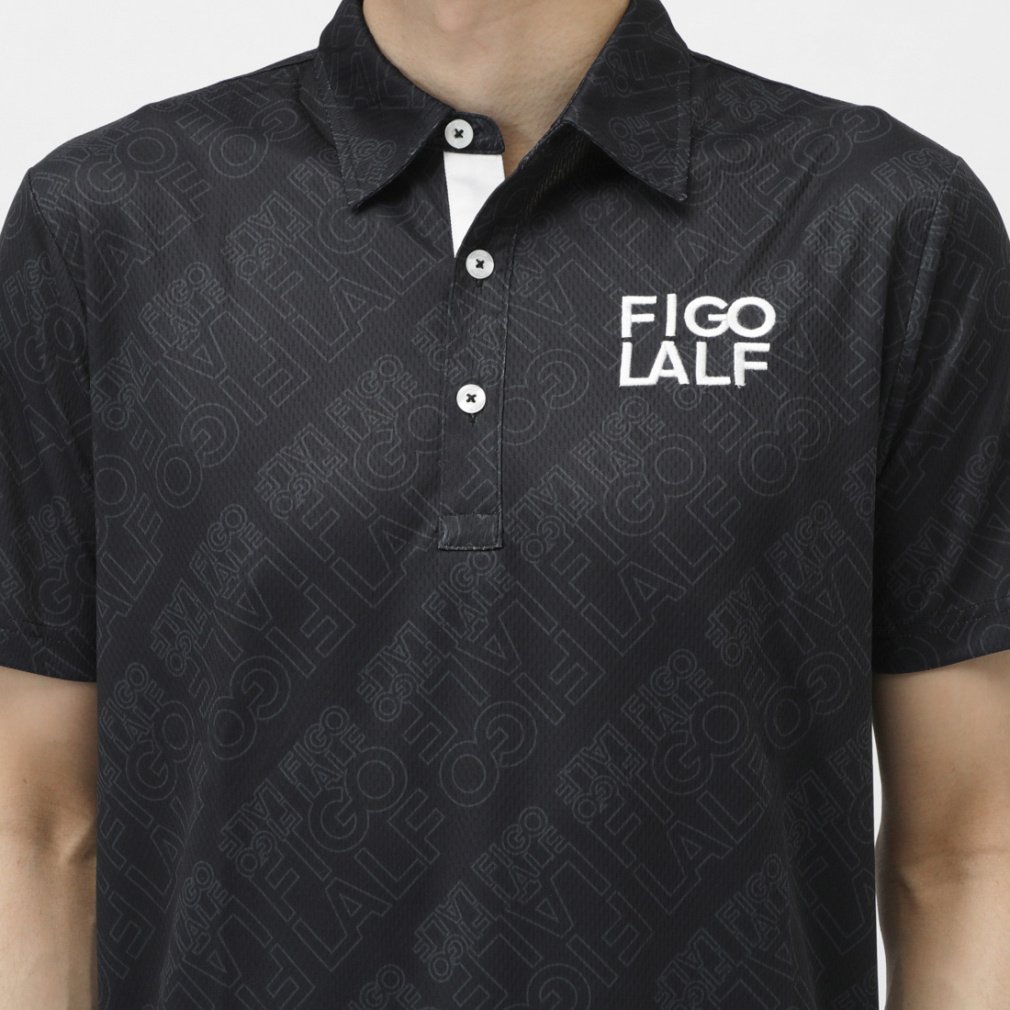 FILA Men's Golf Wear Typography Print Short Sleeve Shirt 744640