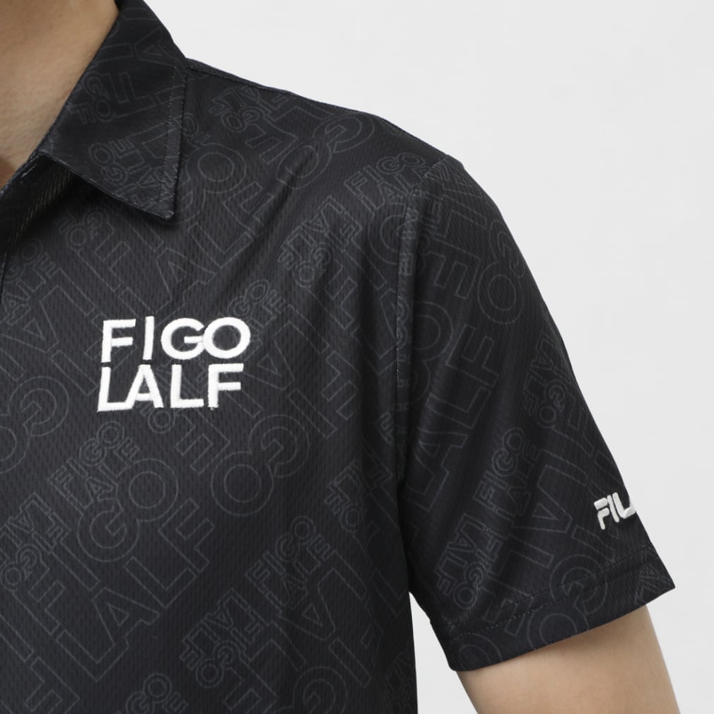 FILA Men's Golf Wear Typography Print Short Sleeve Shirt 744640