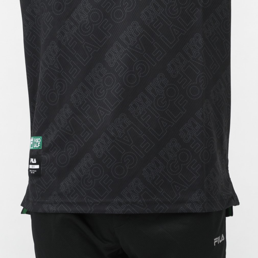FILA Men's Golf Wear Typography Print Short Sleeve Shirt 744640