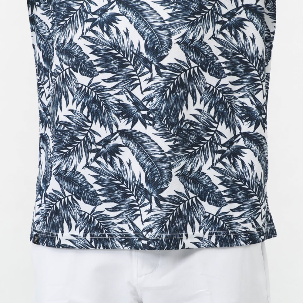 FILA Men's Golf Wear Botanical Print Short Sleeve Shirt 744606