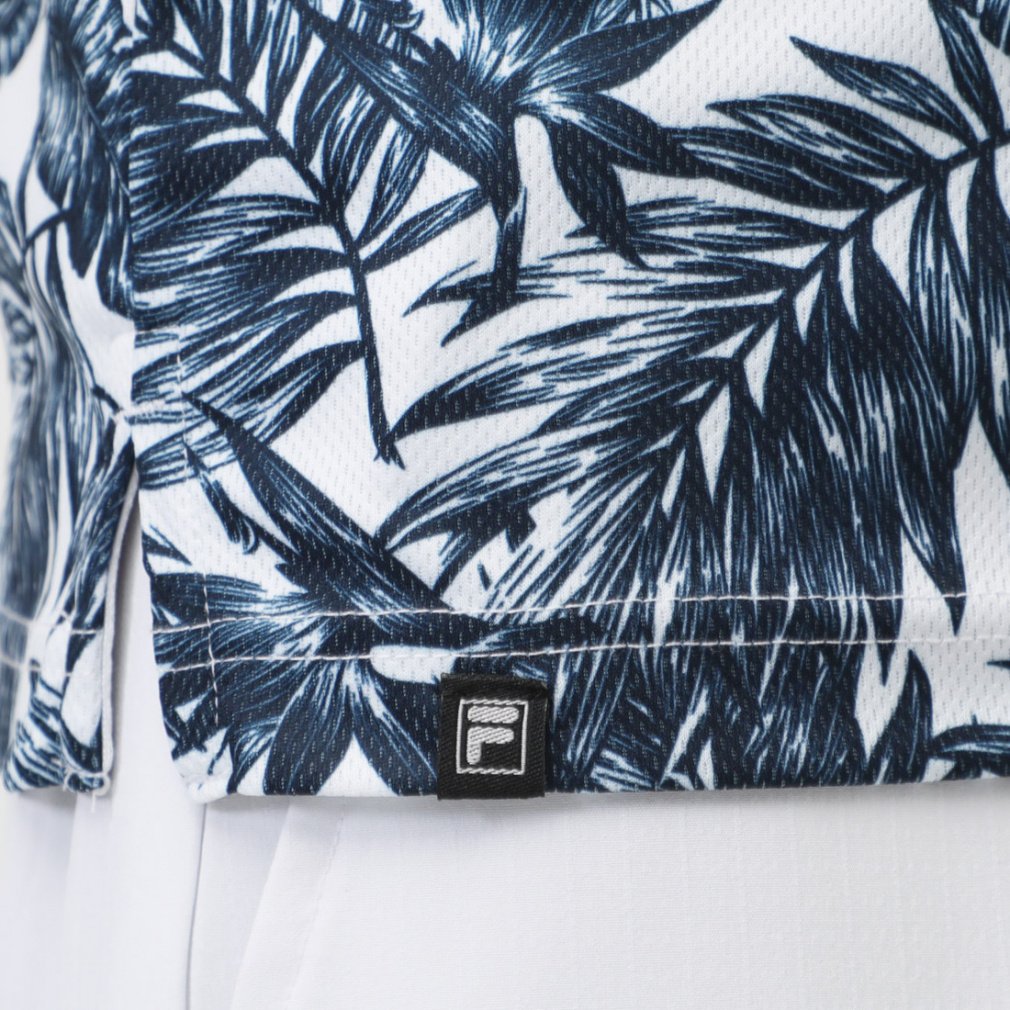 FILA Men's Golf Wear Botanical Print Short Sleeve Shirt 744606