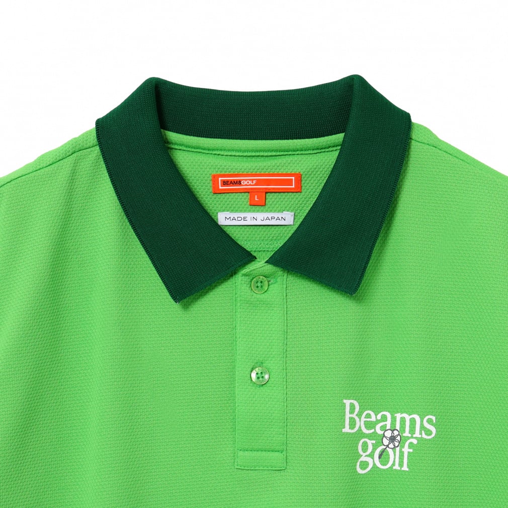 BEAMS GOLF Men's Golf Wear Under Collar Jacquard Polo Shirt 8202010344