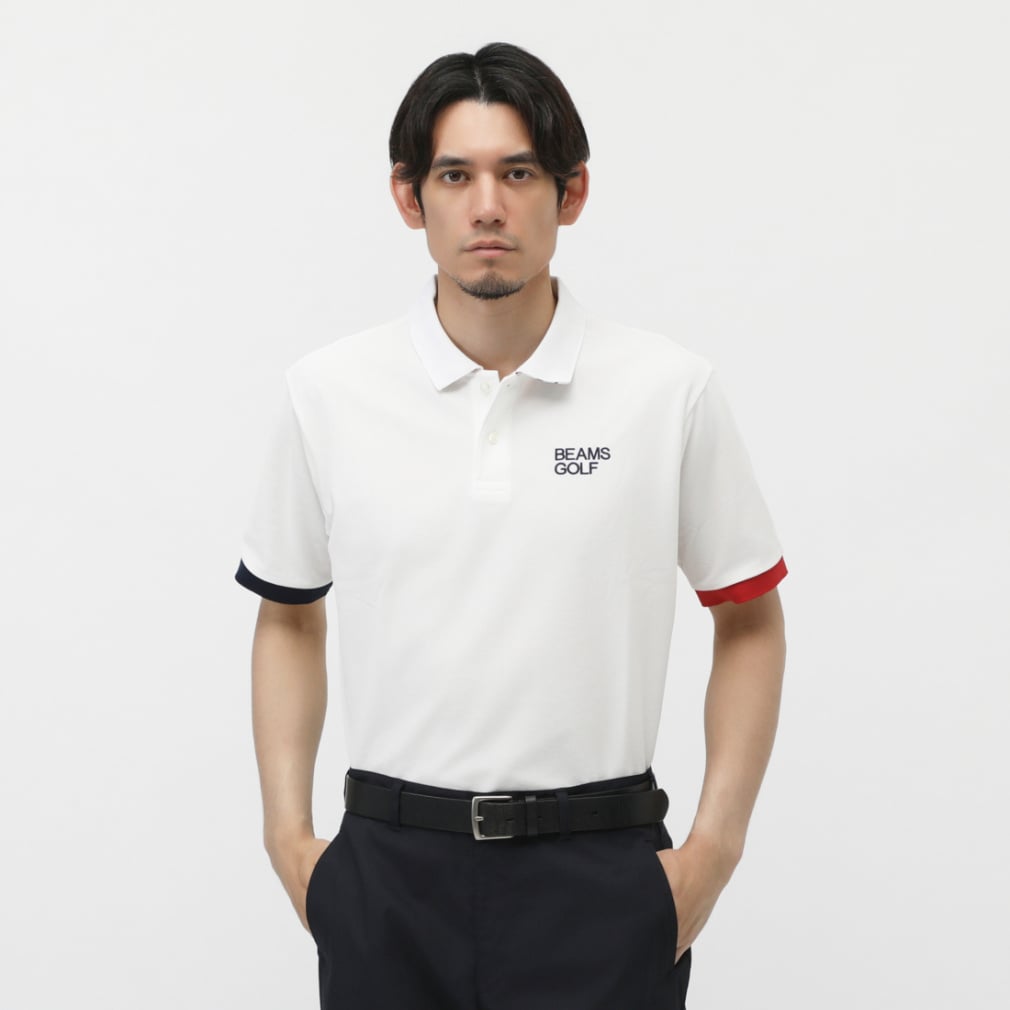 BEAMS GOLF Men's Golf Wear ORANGE LABEL / Exclusive Liberty Under Collar Print Solid Polo Shirt 25SS 8202017844