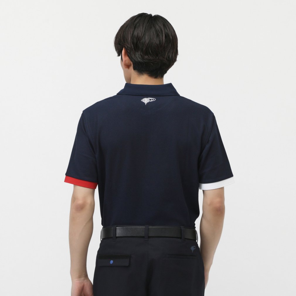 BEAMS GOLF Men's Golf Wear ORANGE LABEL / Exclusive Liberty Under Collar Print Solid Polo Shirt 25SS 8202017844
