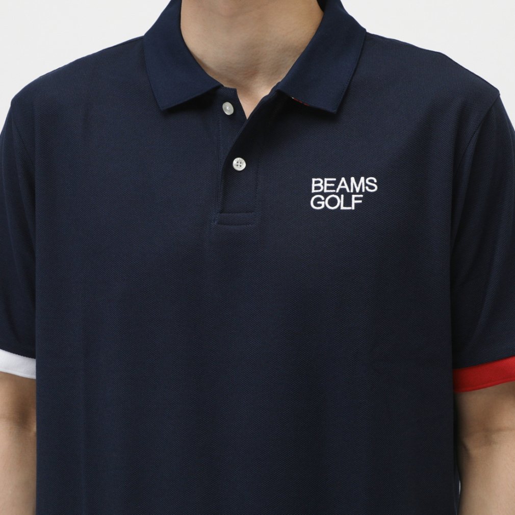 BEAMS GOLF Men's Golf Wear ORANGE LABEL / Exclusive Liberty Under Collar Print Solid Polo Shirt 25SS 8202017844