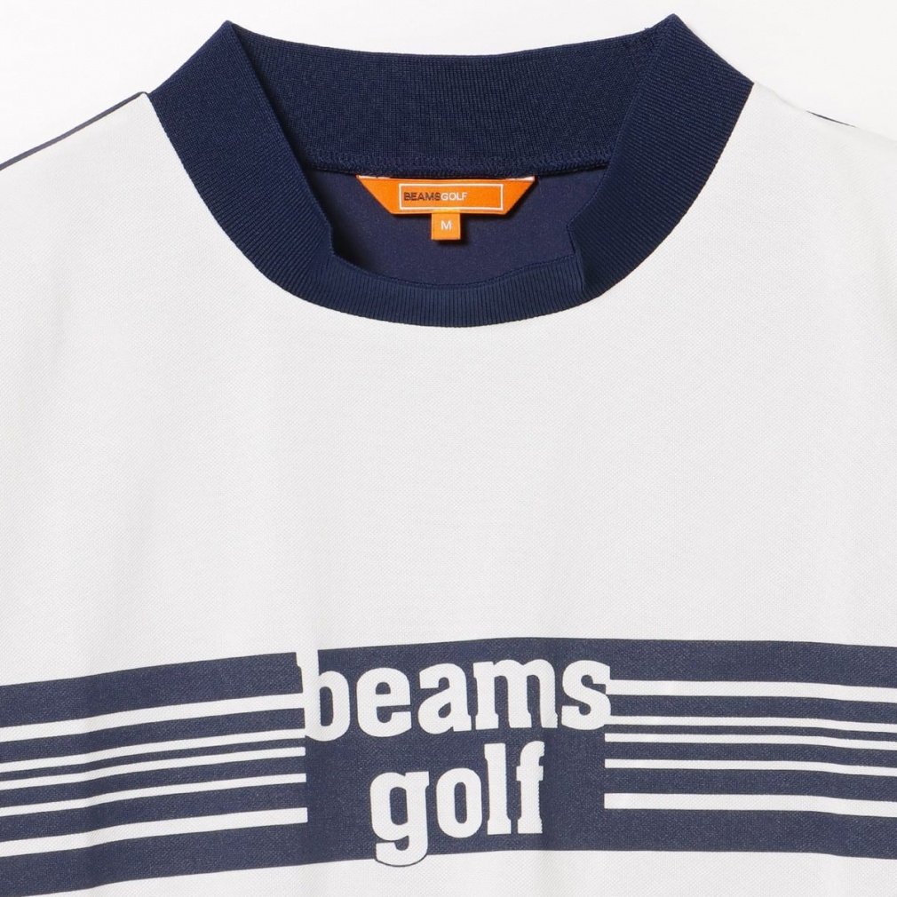 BEAMS GOLF Men's Golf Wear ORANGE LABEL / One-Point Border Mock Neck 8203020980