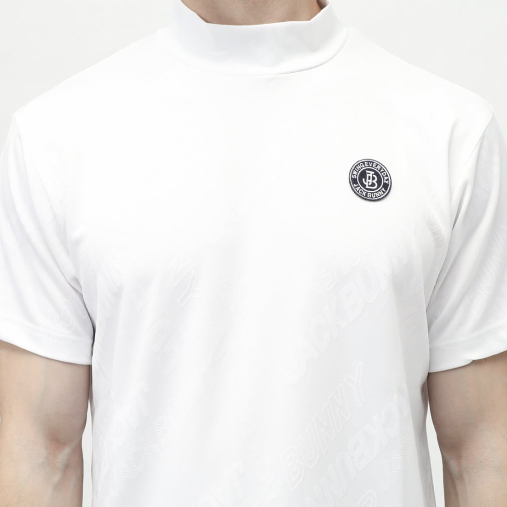 Jack Bunny Men's Golf Wear Logo JQ Mock Neck Cut & Sew (Short Sleeve) 2625167113