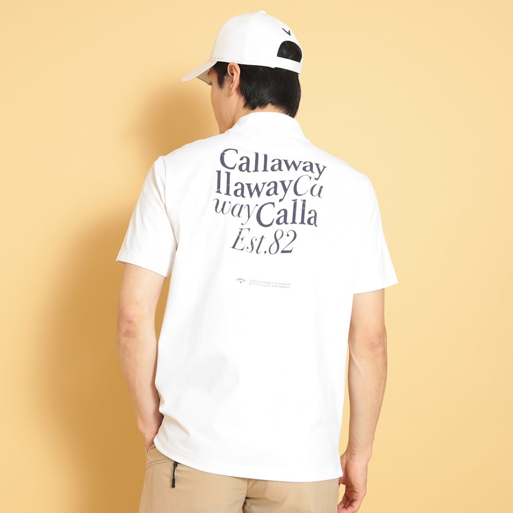 Callaway Men's Golf Wear -3°C Cool Touch Jersey Back Print Mock Neck Shirt C25134122