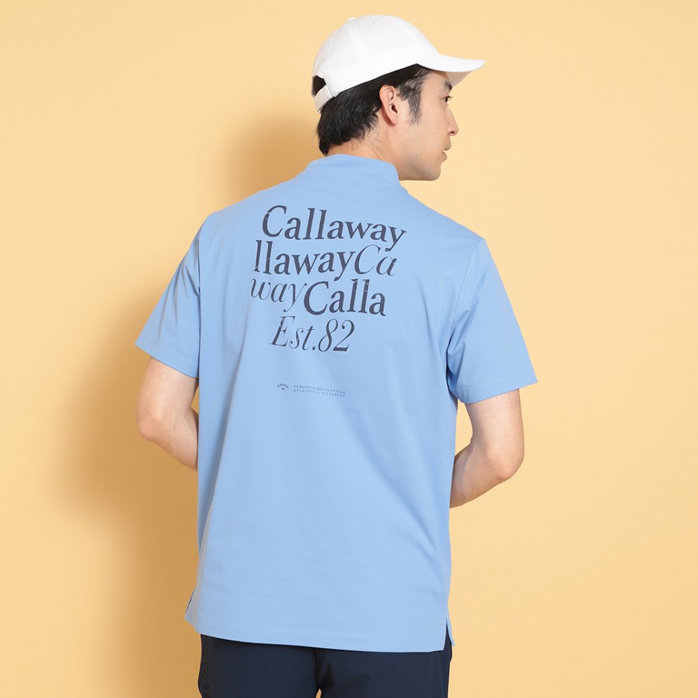 Callaway Men's Golf Wear -3°C Cool Touch Jersey Back Print Mock Neck Shirt C25134122