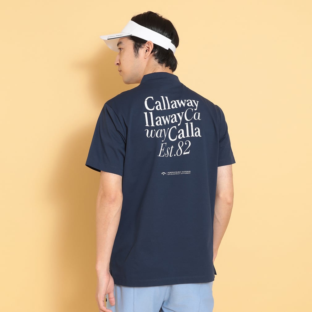 Callaway Men's Golf Wear -3°C Cool Touch Jersey Back Print Mock Neck Shirt C25134122