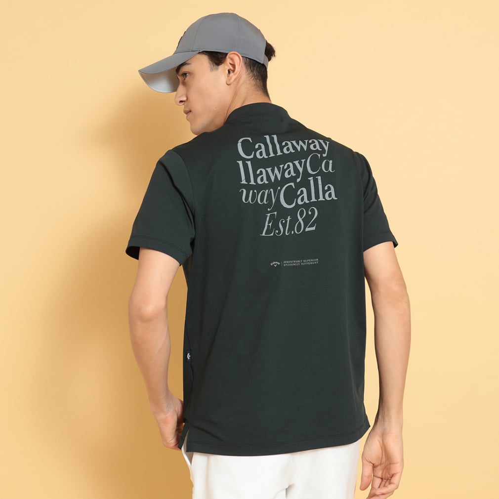 Callaway Men's Golf Wear -3°C Cool Touch Jersey Back Print Mock Neck Shirt C25134122