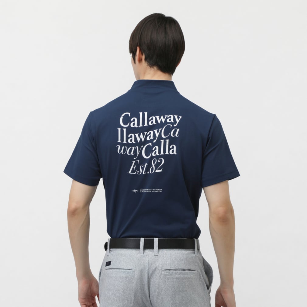 Callaway Men's Golf Wear -3°C Cool Touch Jersey Back Print Mock Neck Shirt C25134122