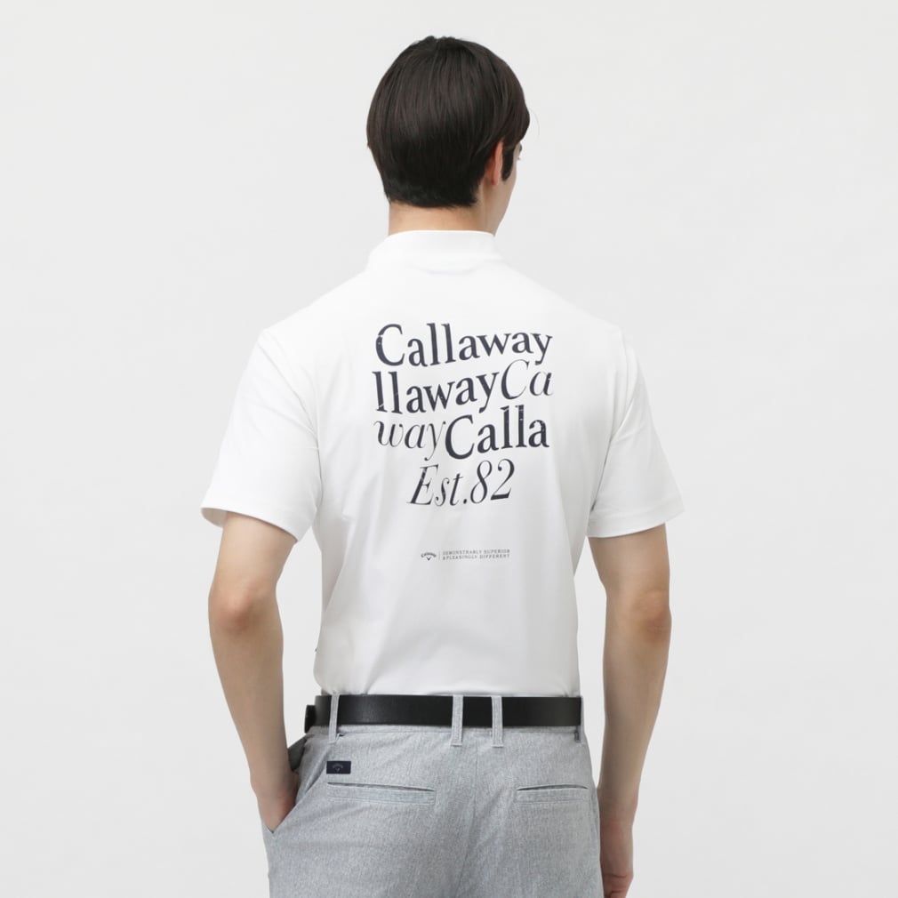 Callaway Men's Golf Wear -3°C Cool Touch Jersey Back Print Mock Neck Shirt C25134122