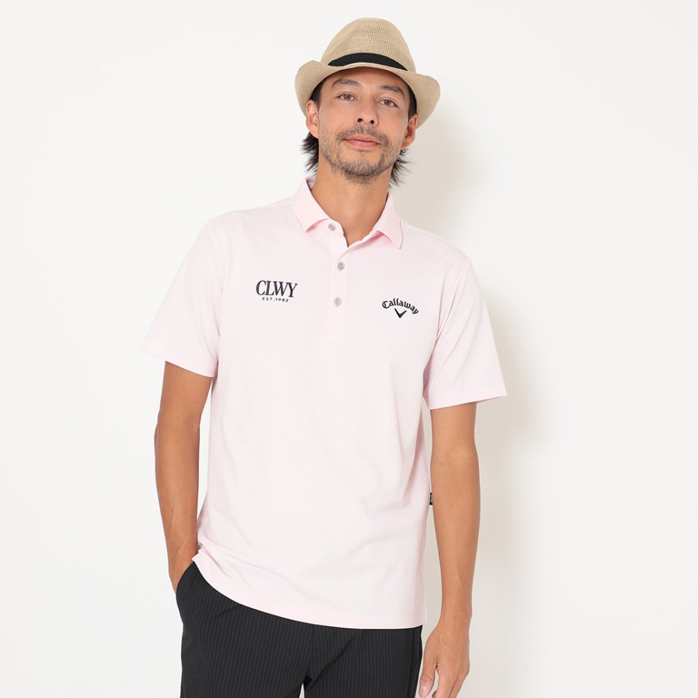 Callaway Men's Golf Wear Big Pique Stand Collar Short Sleeve Polo Shirt C26134100