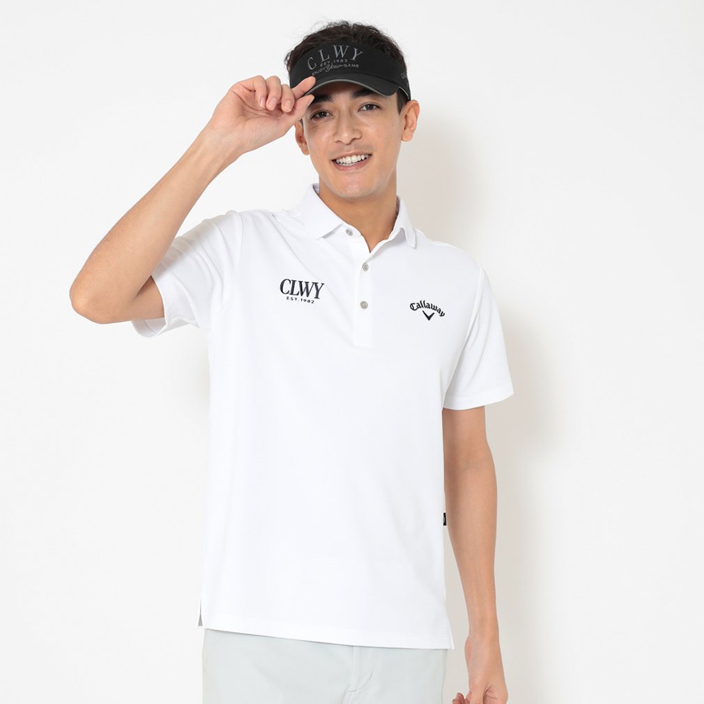 Callaway Men's Golf Wear Big Pique Stand Collar Short Sleeve Polo Shirt C26134100