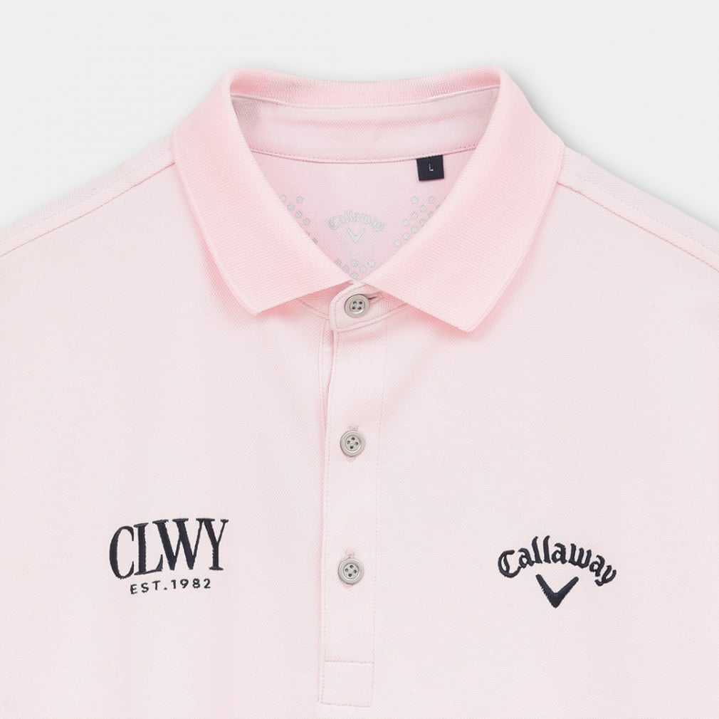 Callaway Men's Golf Wear Big Pique Stand Collar Short Sleeve Polo Shirt C26134100