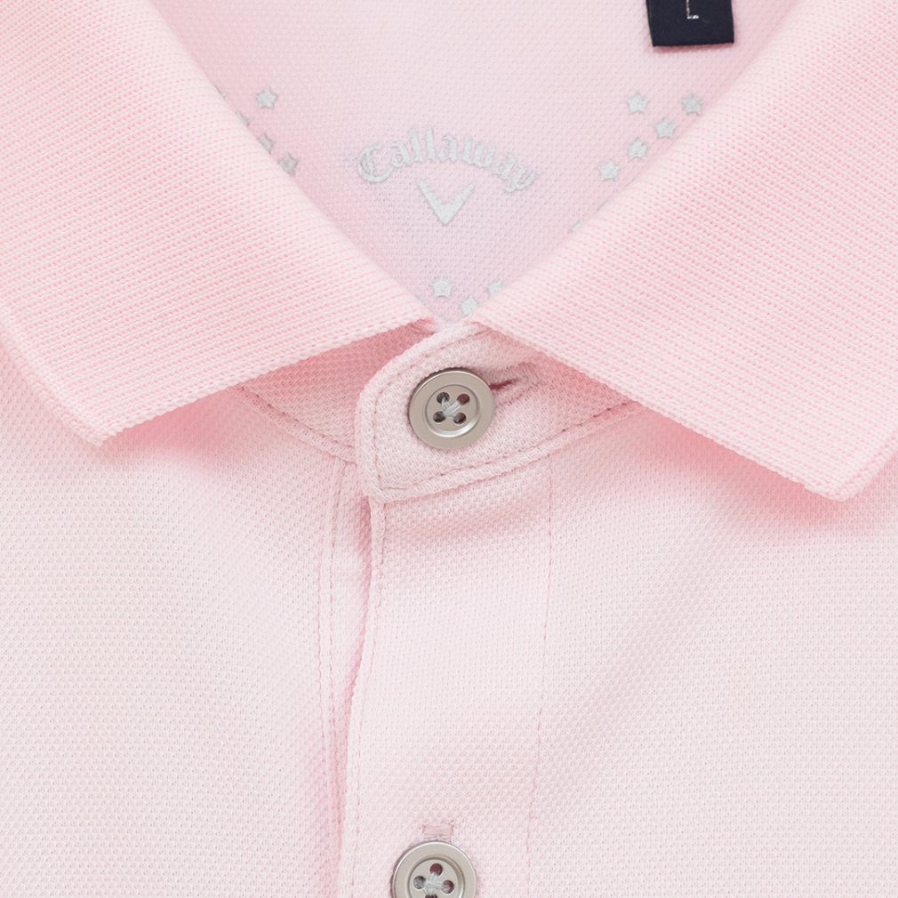 Callaway Men's Golf Wear Big Pique Stand Collar Short Sleeve Polo Shirt C26134100