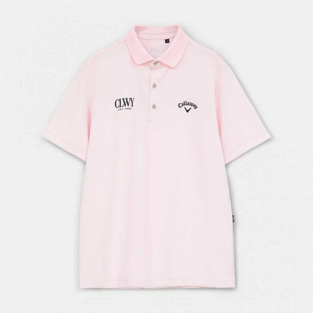 Callaway Men's Golf Wear Big Pique Stand Collar Short Sleeve Polo Shirt C26134100
