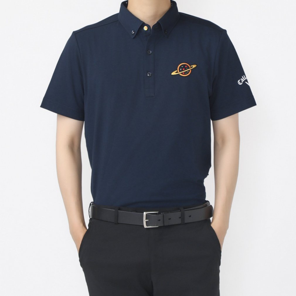 Callaway Men's Golf Wear Pizza Planet Stretch Jersey Short Sleeve Shirt C23134145