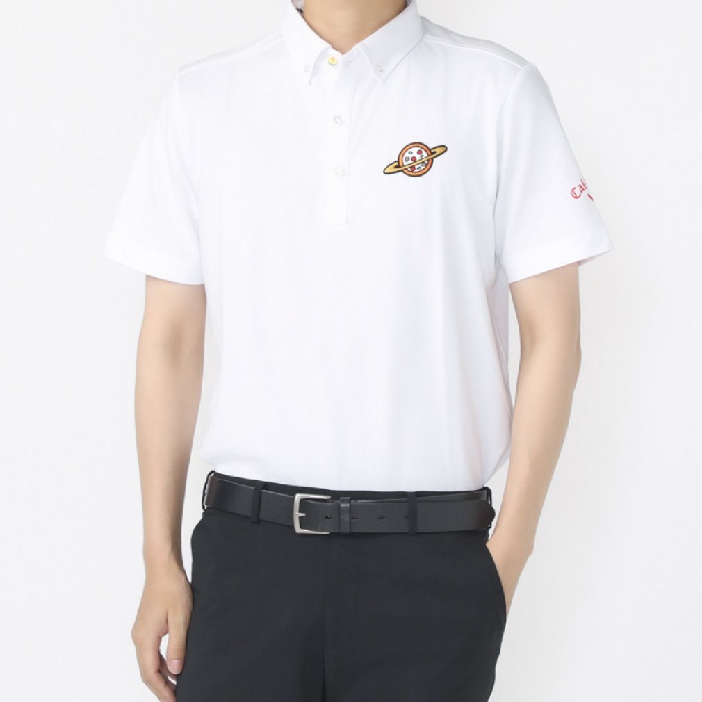 Callaway Men's Golf Wear Pizza Planet Stretch Jersey Short Sleeve Shirt C23134145