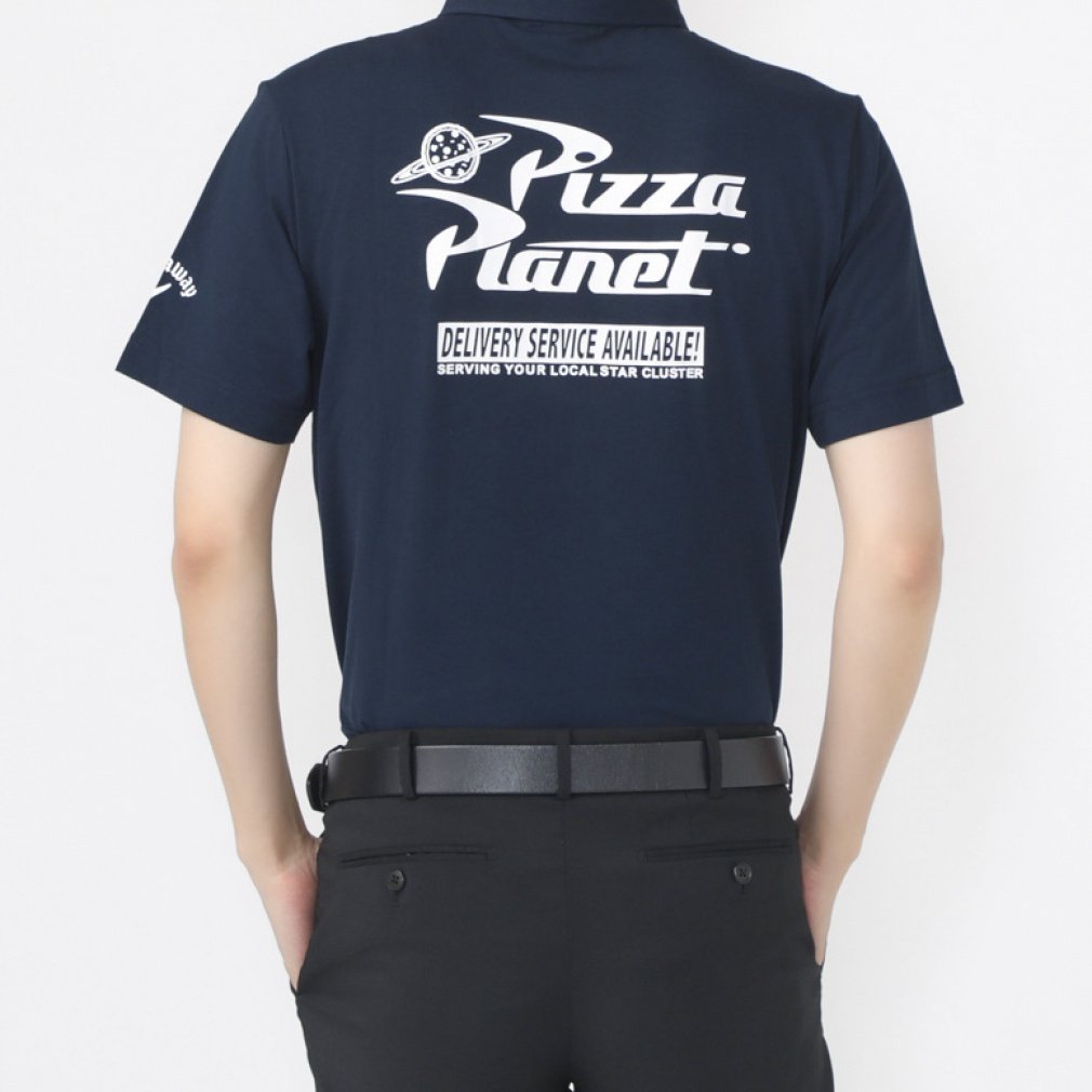 Callaway Men's Golf Wear Pizza Planet Stretch Jersey Short Sleeve Shirt C23134145