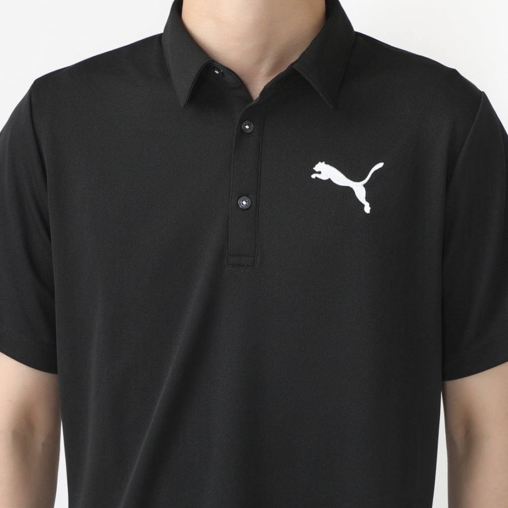 PUMA Men's Golf Wear Stretch Pique Mesh Collar CAT Polo SS 629935