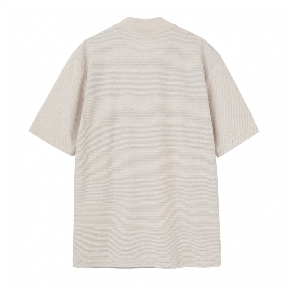 TRAVIS MATHEW Men's Golf Wear S/S Jacquard Mock Neck 7AJ026