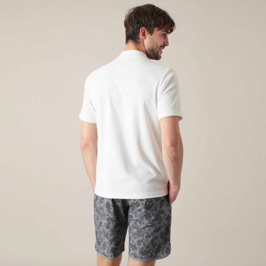 TRAVIS MATHEW Men's Golf Wear S/S Jacquard Mock Neck 7AJ026