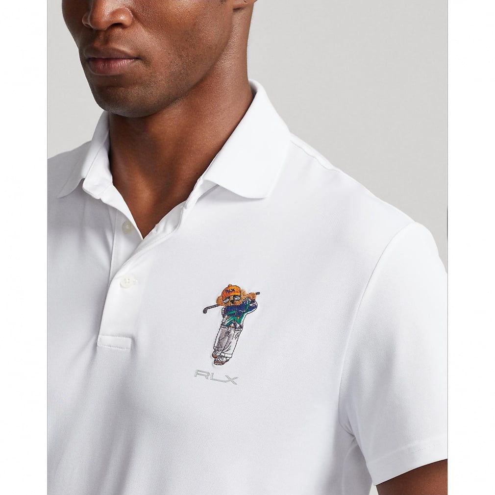 RALPH LAUREN Men's Golf Wear Custom Slim Fit Polo Bear Polo Shirt FW23-2244