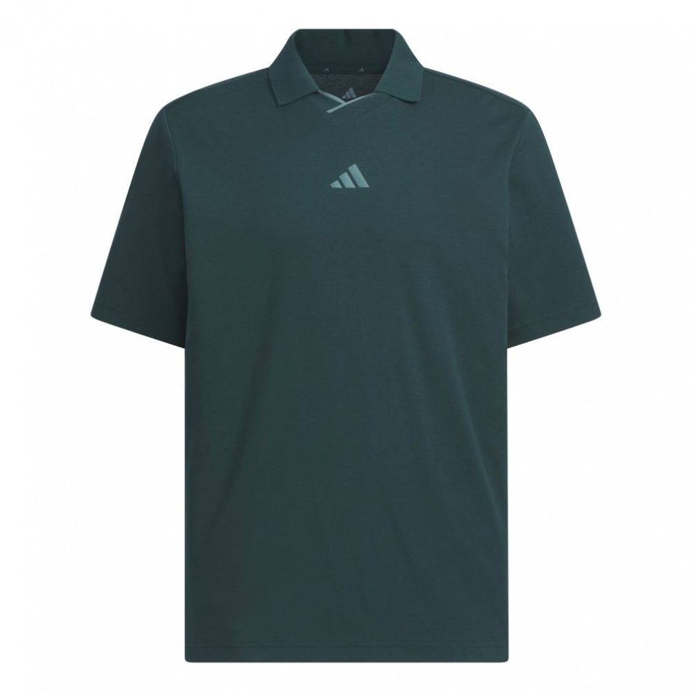 adidas Men's Golf Wear Beyond The Course Twist Knit Skipper Collar Short Sleeve Polo Shirt JN1249