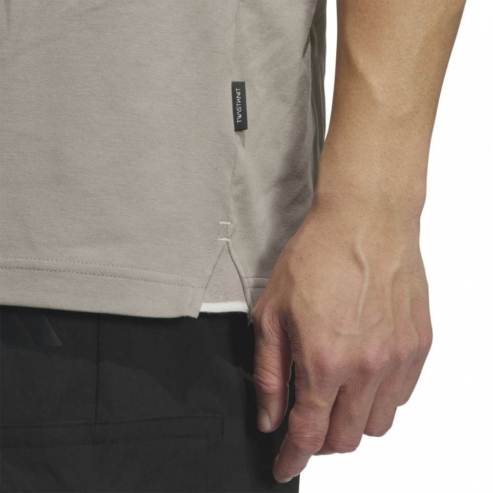 adidas Men's Golf Wear Beyond The Course Twist Knit Skipper Collar Short Sleeve Polo Shirt JN1249