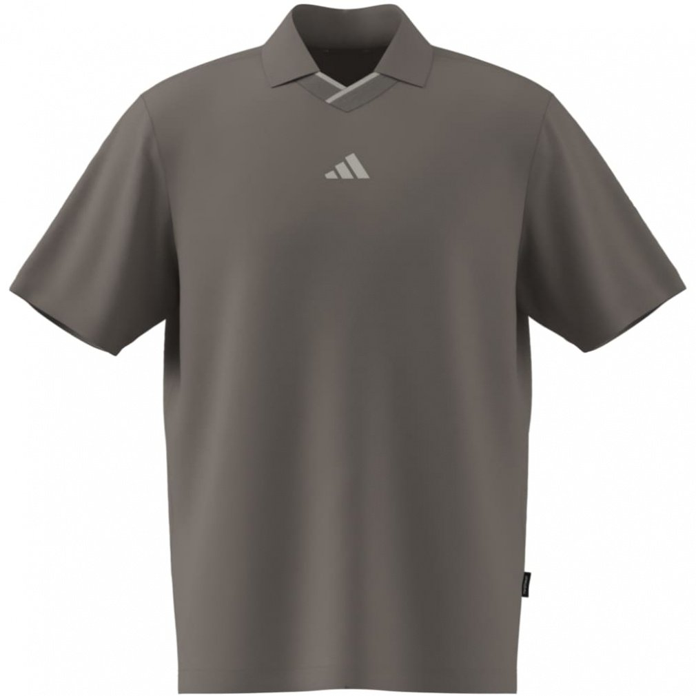 adidas Men's Golf Wear Beyond The Course Twist Knit Skipper Collar Short Sleeve Polo Shirt JN1249