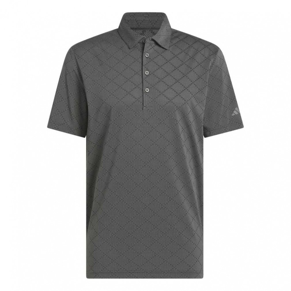 adidas Men's Golf Wear Seasonal Jacquard Short Sleeve Button-Down Shirt KA7903