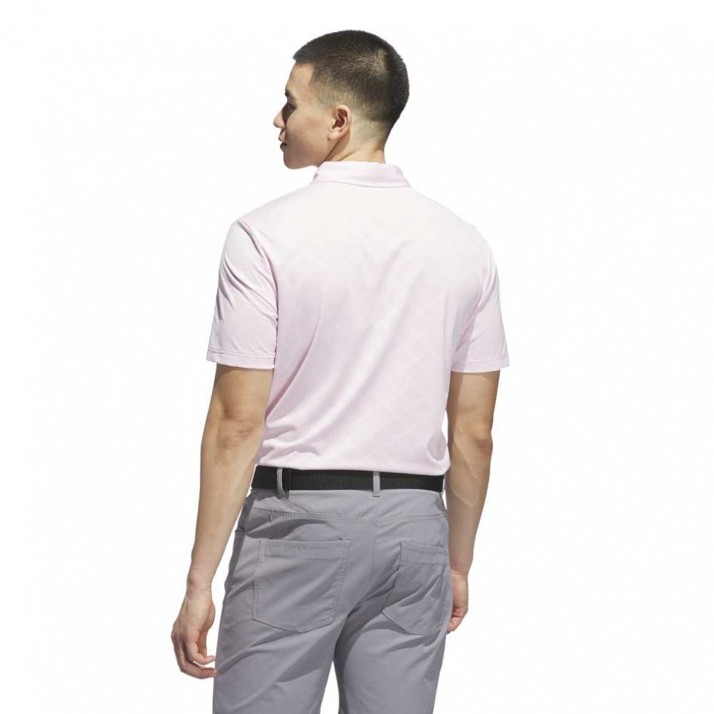 adidas Men's Golf Wear Seasonal Jacquard Short Sleeve Button-Down Shirt KA7903