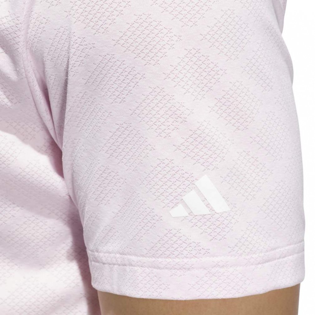 adidas Men's Golf Wear Seasonal Jacquard Short Sleeve Button-Down Shirt KA7903
