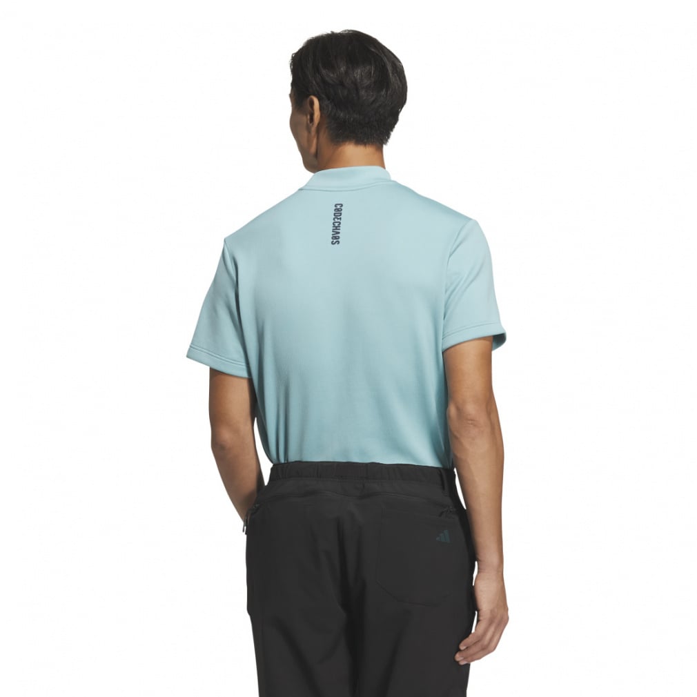 adidas Men's Golf Wear Code Chaos Mock Neck Short Sleeve Shirt LOI49