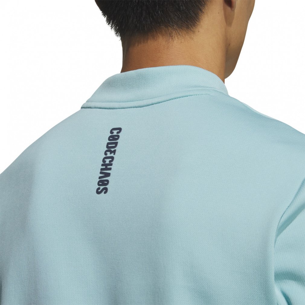 adidas Men's Golf Wear Code Chaos Mock Neck Short Sleeve Shirt LOI49