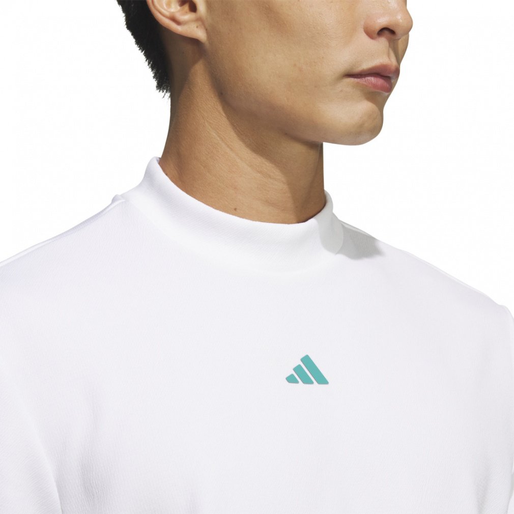 adidas Men's Golf Wear Code Chaos Mock Neck Short Sleeve Shirt LOI49