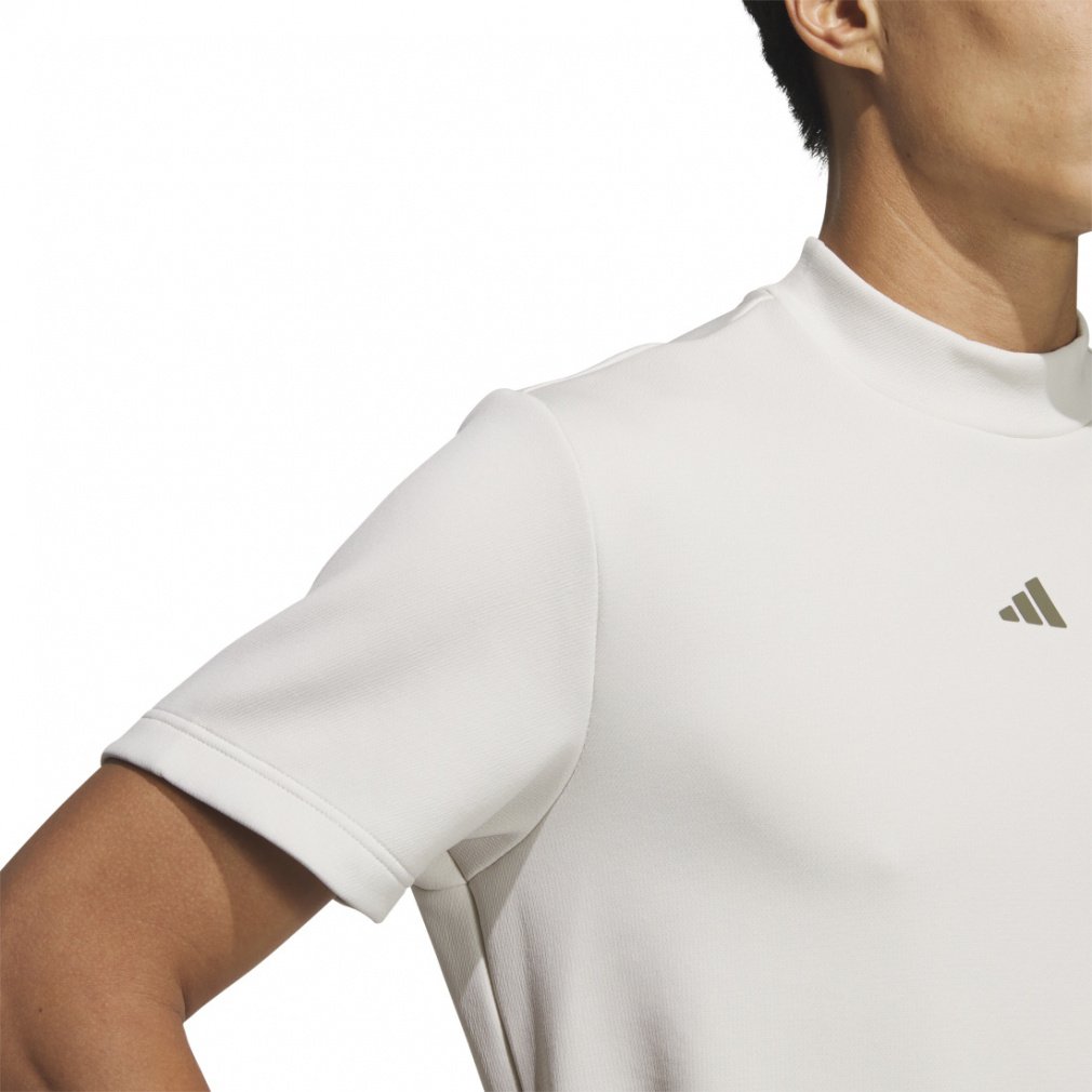 adidas Men's Golf Wear Code Chaos Mock Neck Short Sleeve Shirt LOI49