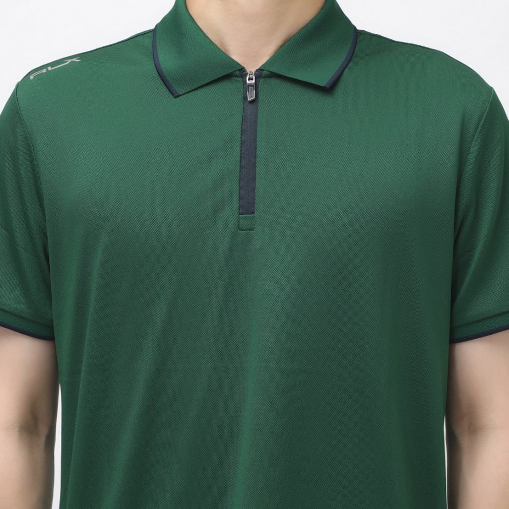 RALPH LAUREN Men's Golf Wear Tailored Fit Performance Zip Polo Shirt FW24-2230
