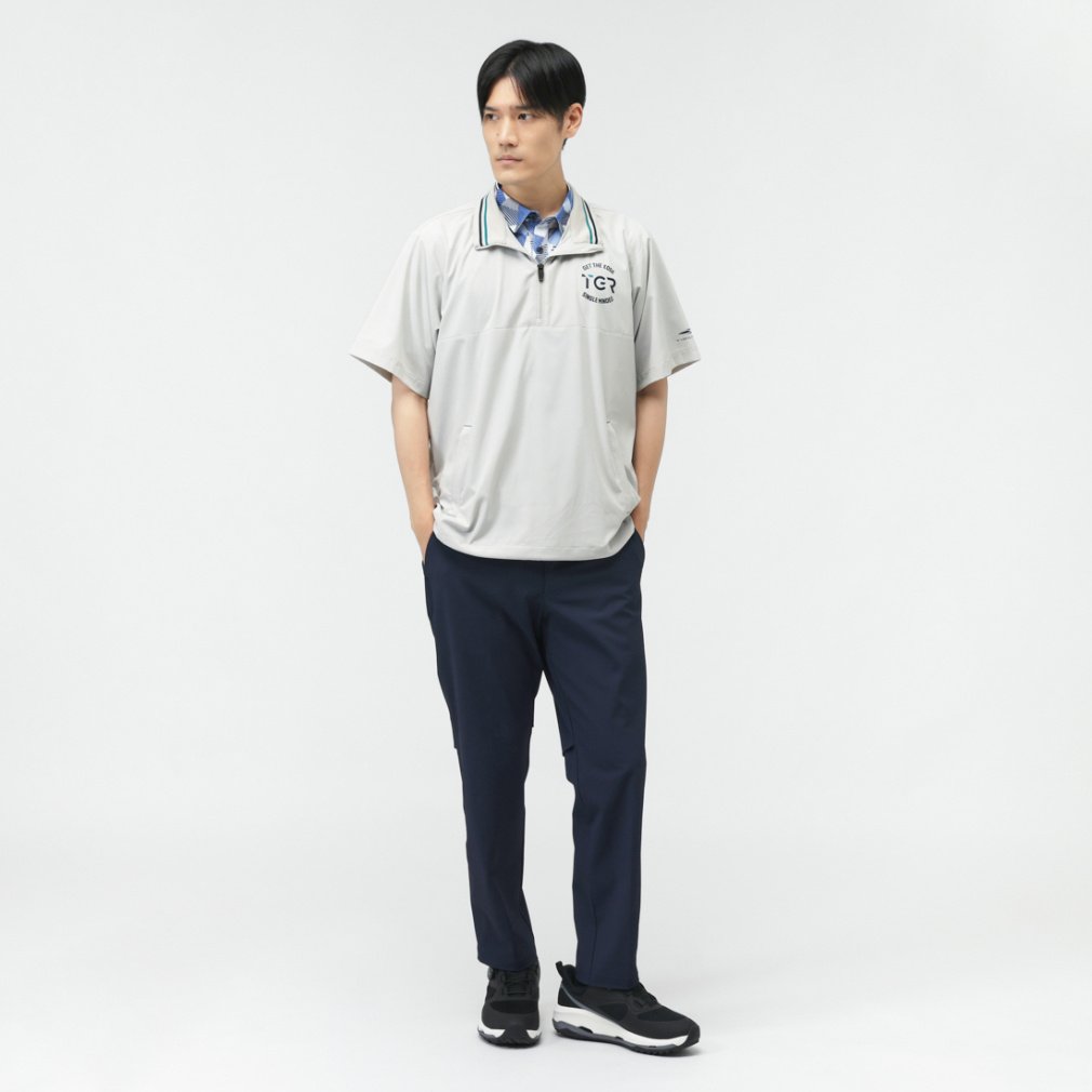 TIGORA Men's Golf Wear Water Repellent Short Sleeve Windbreaker TR-1W1685Z