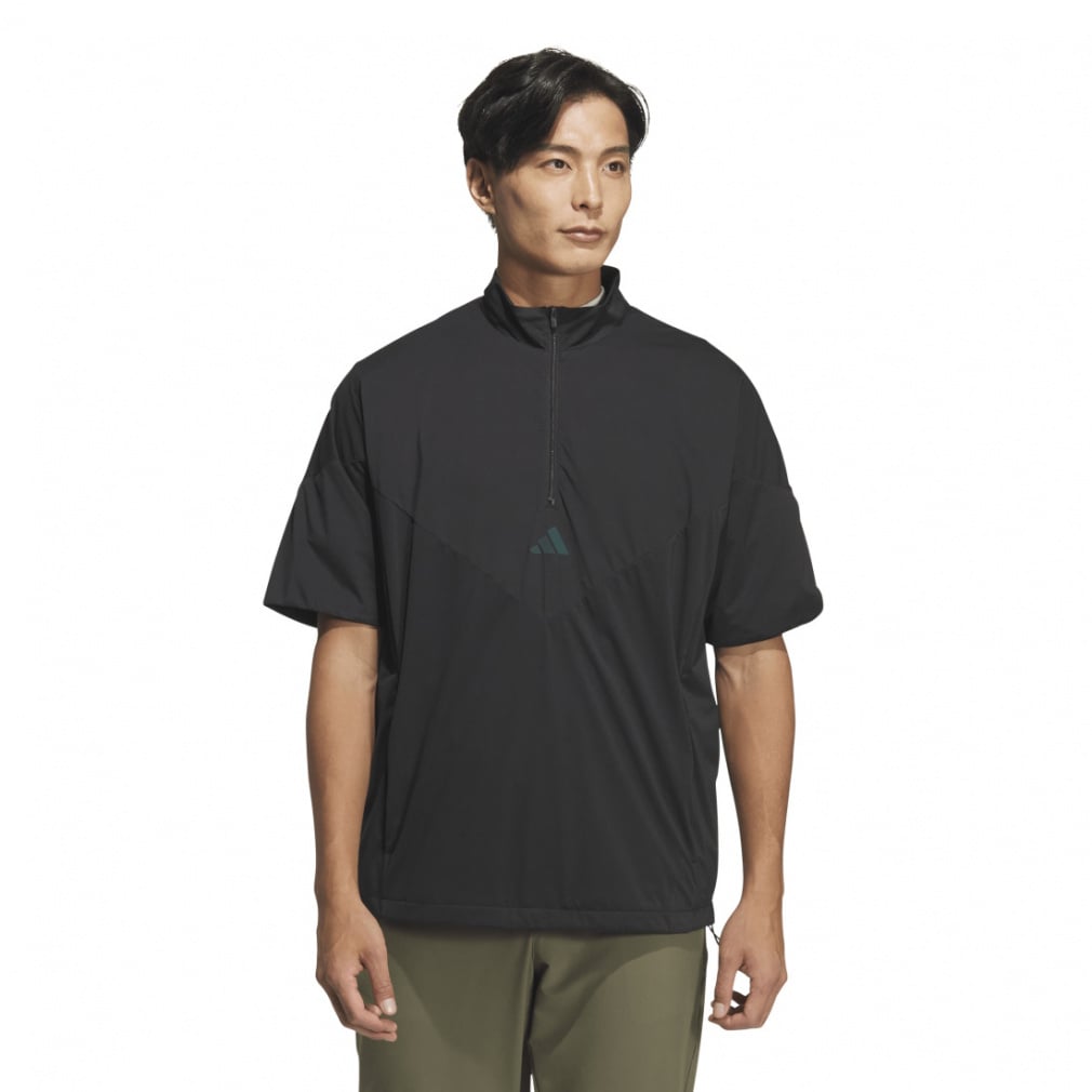 adidas Men's Golf Wear Code Chaos Half-Zip Short Sleeve Windbreaker UV105