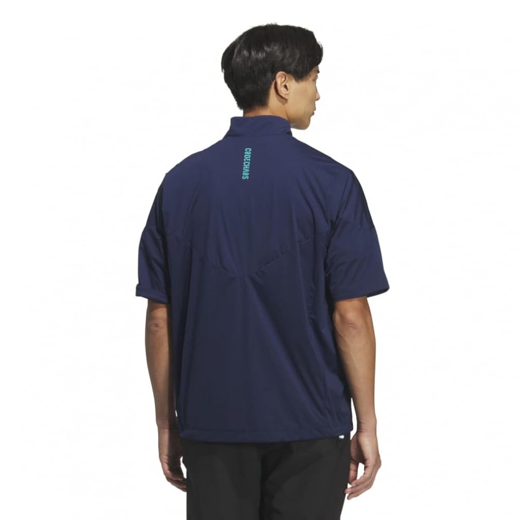 adidas Men's Golf Wear Code Chaos Half-Zip Short Sleeve Windbreaker UV105